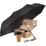 95029 Zestaw prezentowy FARE ÖkoBrella To Go parasol czarny kubek