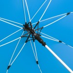 4744 PARASOL FAREAC Whiteline cyjan stelaż