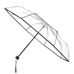 LF 191 PARASOL MANUALNY PRZEŹROCZYSTY Z CZARNĄ LAMÓWKĄ